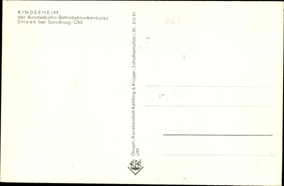 Postcard Streek Sandkrug Hatten in Oldenburg, children&#39;s home
