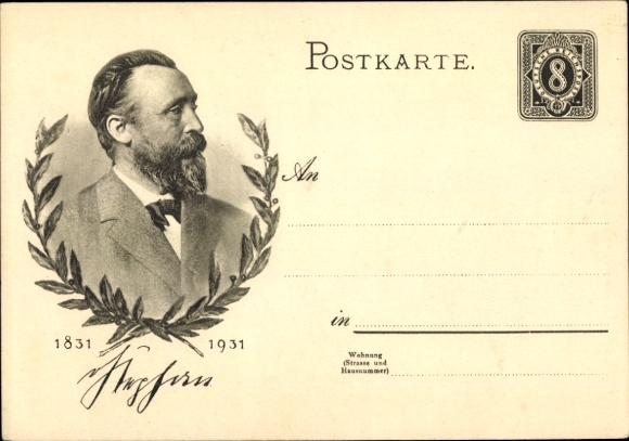 Ganzsachen Ak Heinrich von Stephan, Generalpostdirektor, Jubiläum 1931