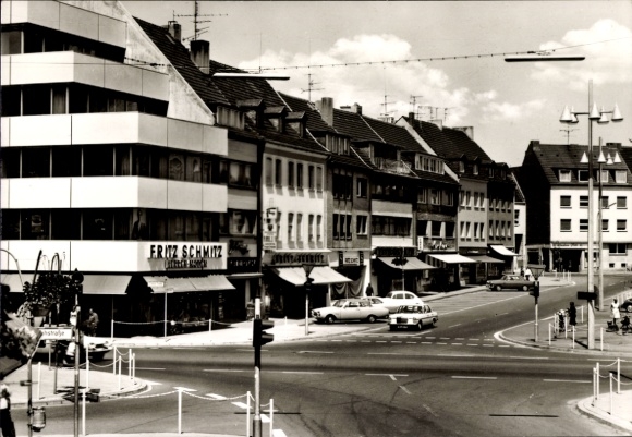 Postcard Viersen in North Rhine Westphalia, Alter Markt, building by Fritz Schmitz, black and white photography