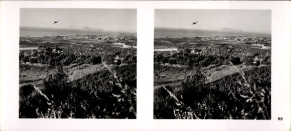 Stereo image photo Flying and Winning No. 99, village of Malemes on Crete