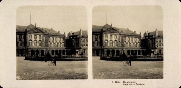 Stereo photo Metz Moselle, Theaterplatz
