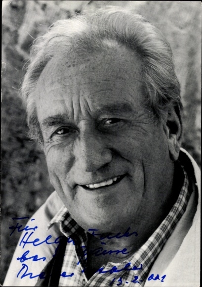 Postcard actor Dieter Eppler, portrait, autograph