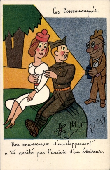 Artist Postcard Cyl, Luc, Les Communiqués, Une manoeuvre d'enveloppement