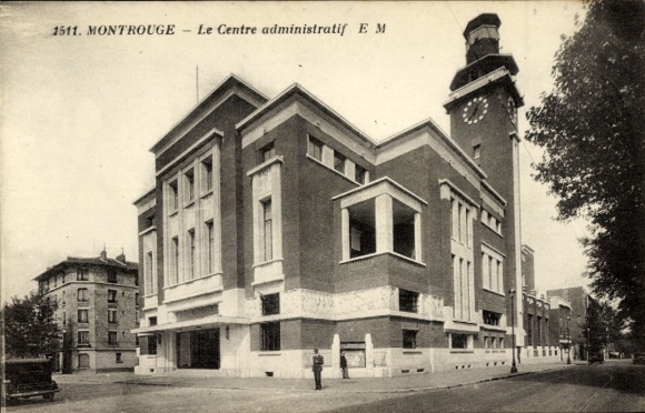 Postcard Montrouge Hauts de Seine, Center administratif EM