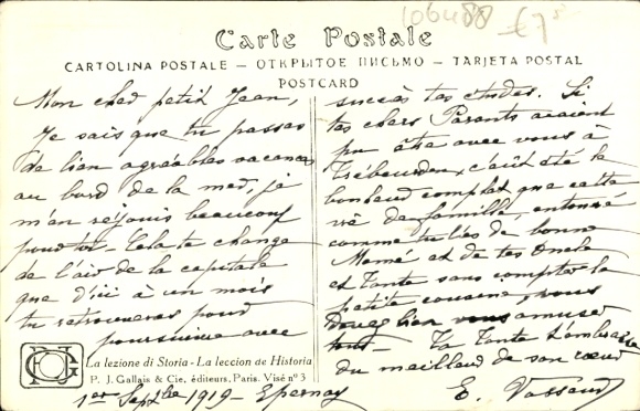 Artist Postcard Hansi, Lecon d'Histoire, Lt. von Forstner