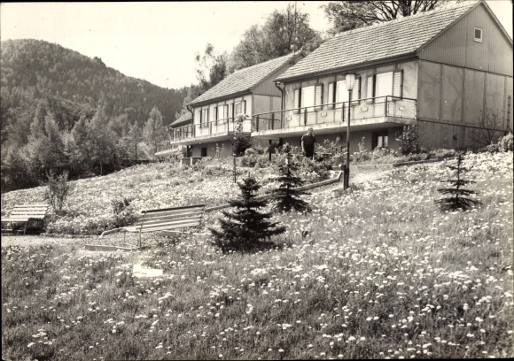 Postcard Olbersdorf in Saxony, holiday home of the BKK, Glückauf