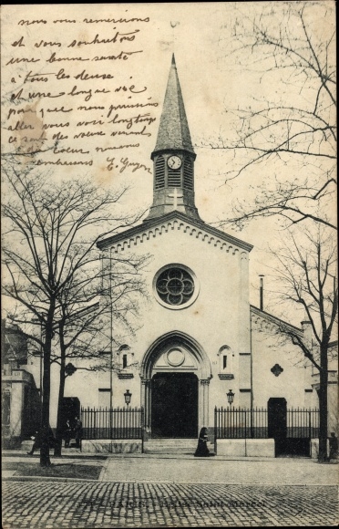 Ak Paris XIII, kerk, buitenaanzicht