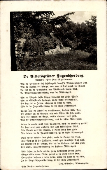 Song Ak Rittersgrün Breitenbrunn in het Erzgebirge, Joh. Günther, jeugdherberg, bos