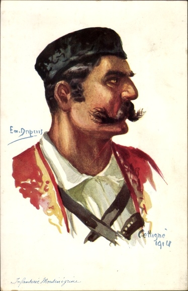 Artist Postcard Dupuis, Em., Nos Alliés, No 7, Infanterie Monténegrine