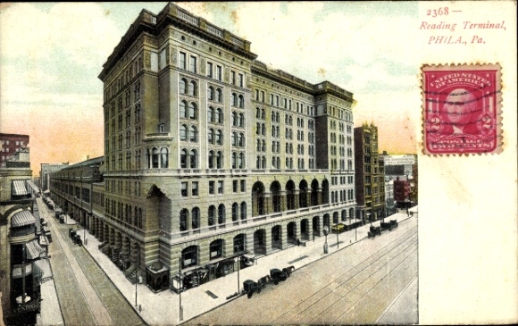Ak Philadelphia Pennsylvania USA, Reading Terminal, große Architektur, historische Postkarte, ...