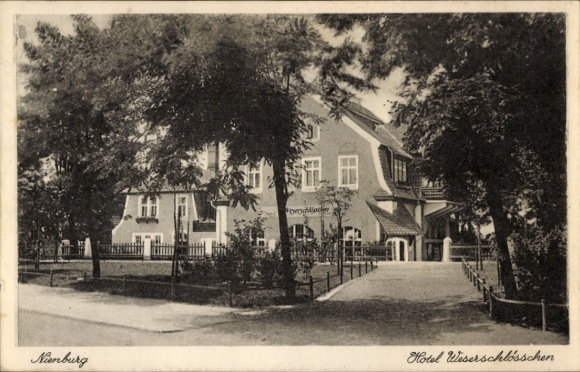 Ak Nienburg an der Weser, Weserschlösschen