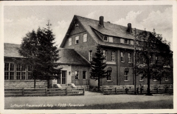 Postcard Frauenwald am Rennsteig Ilmenau in Thuringia, climatic health resort Frauenwald a Rstg, FOGB holiday home, G