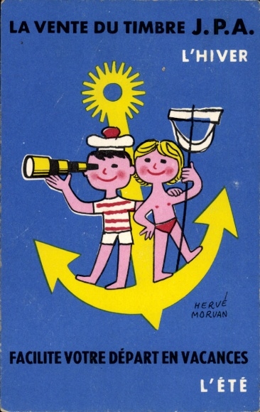 Artysta KP Morvan, Herve, Sprzedaż znaczka JPA, Młodzież na świeżym powietrzu