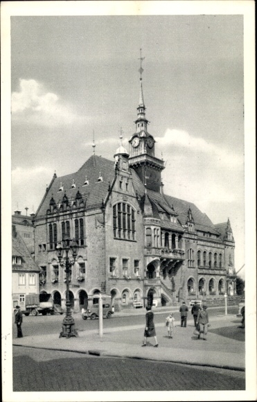 Postcard Bückeburg in the district of Schaumburg, town hall