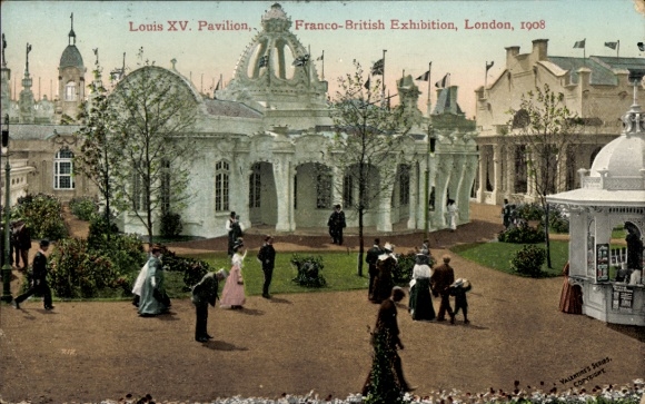 PC London City England, Franco-British Exhibition 1908, Louis XV. pavilion