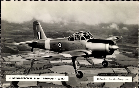 Postcard trainer aircraft Hunting Percival P.56 Provost