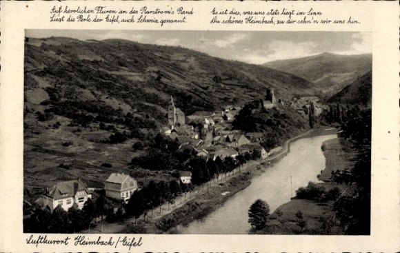 Postcard Heimbach in the Eifel, general view