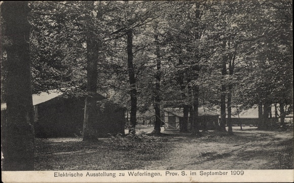 KP Weferlingen w Saksonii Anhalt, wystawa elektryczna, wrzesień 1909