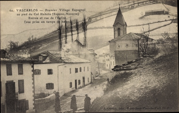 Postcard Luizade Valcarlos Navarra, Premier Village Espagnol au pied du Col Haneta