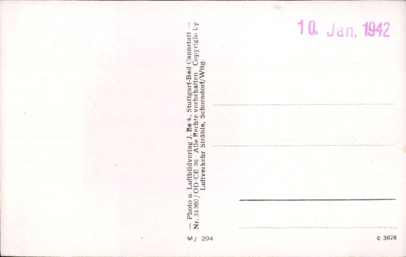 Postcard Polling near Weilheim Upper Bavaria, aerial photograph