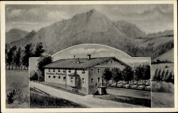 Postcard Anger in Upper Bavaria, Gasthof Kröpfl