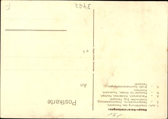 Artist Postcard Brakel in Nethegau Westphalia, 1100th anniversary 1929, Schloss Hinnenburg