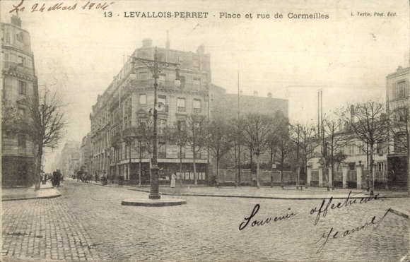 Ak Levallois Perret Hauts de Seine, Place de Cormeilles, Rue de Cormeilles
