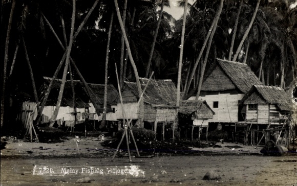 Postcard Medan Sumatra Indonesia ?, Malaysia, Fishing Village