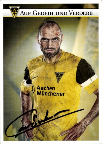 Autogrammkarte Bilal Cubukcu, Alemannia Aachen, Autogramm