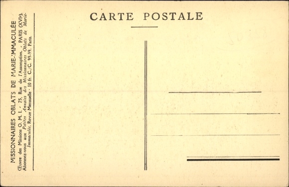 Postcard Missions de Ceylan, The boat offered by the Holy Family of Saint Honoré d&#39;Eylau, Armenmission
