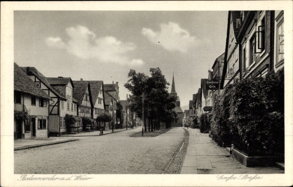 Ansichtkaart Bodenwerder in Nedersaksen, Große Straße