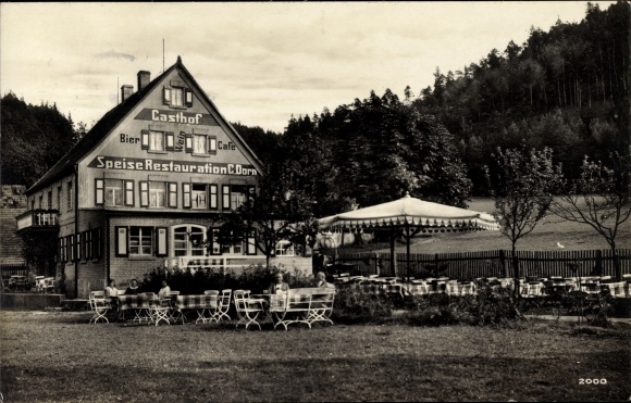 Ak Hirschbach Pommelsbrunn Mittelfranken, Gasthof Georg Dorn