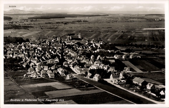 Postcard Bad Buchau am Federsee Oberschwaben, aerial photograph
