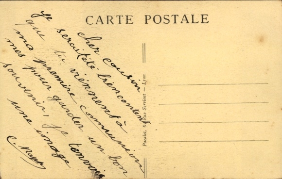 Postcard Saint Clair Lyon Rhône, disaster of 8 May 1932, firefighting