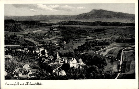 Ak Blumenfeld Tengen in Baden, Hohenstoffeln, Fliegeraufnahme