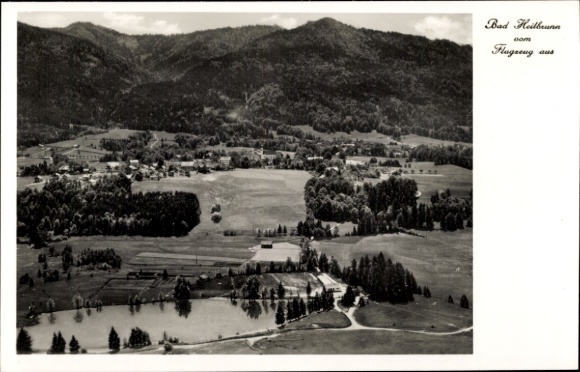 Postcard Bad Heilbrunn in Upper Bavaria, aerial photograph