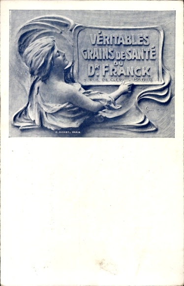 CPA Reklame, Veritables Grains de Sante du Dr. Franck