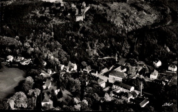 Postcard Bad Neustadt an der Saale Lower Franconia, Salzburg Castle, aerial photograph
