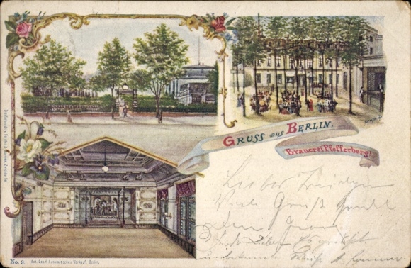 Postwaardestuk Ak PP 9 F 7 06, Berlijn, brouwerij Pfefferberg