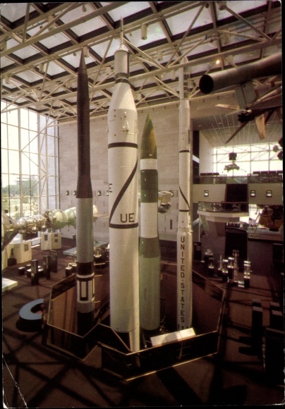 Postcard Washington DC USA, National Air and Space Museum Smithsonian Institution, Missile Pit