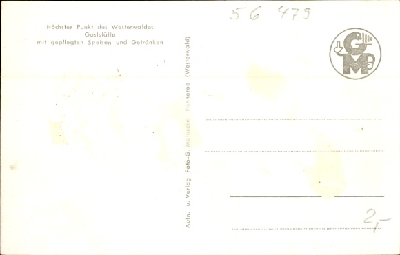 Postcard Willingen Westerwald, Fuchskaute Gasthaus, exterior view, observation tower