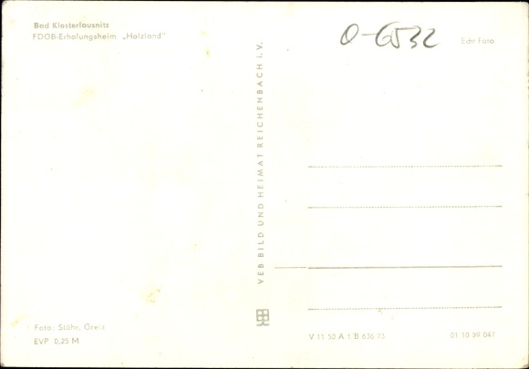 Postcard Bad Klosterlausnitz in Thuringia, FDGB convalescent home Holzland