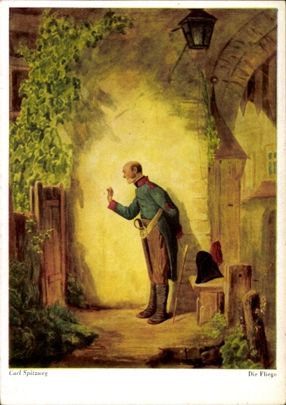 Artist Postcard Spitzweg, Carl, Fly