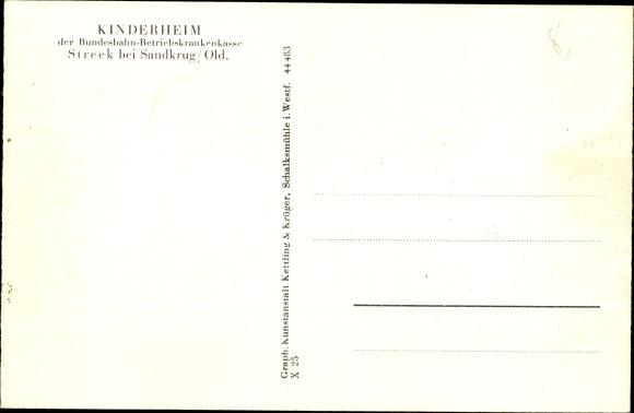 Postcard Streek Sandkrug Hatten in Oldenburg, children&#39;s home