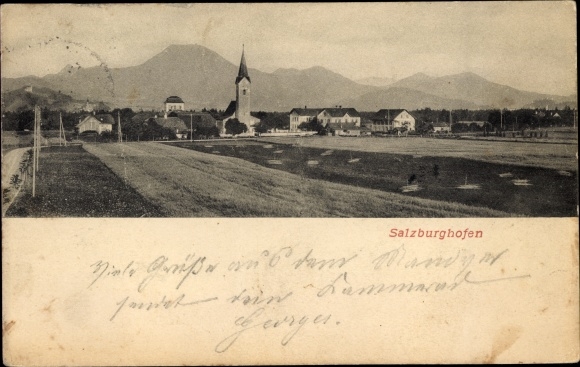 PC Salzburghofen Freilassing in Upper Bavaria, panorama, church