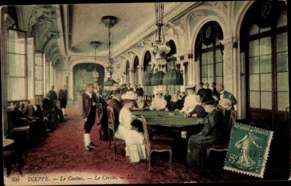 Ak Dieppe Seine Maritime, Casino, Cercle