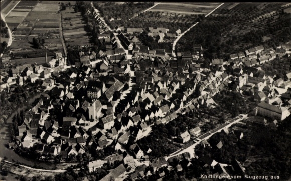 Postcard Knittlingen in Württemberg, aerial photograph