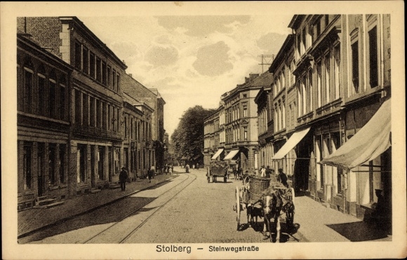 PC Stolberg in the Rhineland, Steinwegstrasse, wagon, business