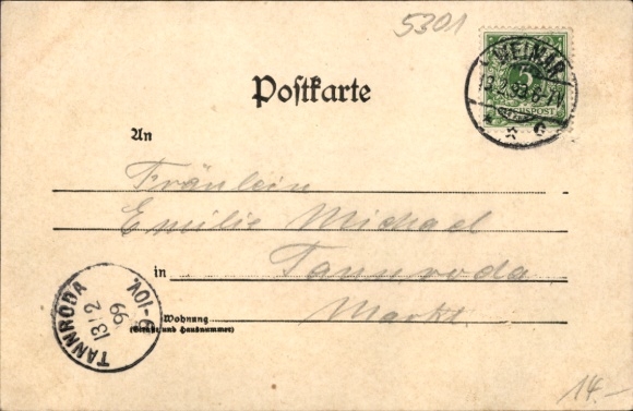 Postcard Buchfart Weimarer Land, Gasthof goldener Stern, Panorama