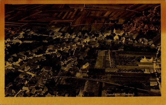 Postcard Ichenheim Neuried, aerial photograph